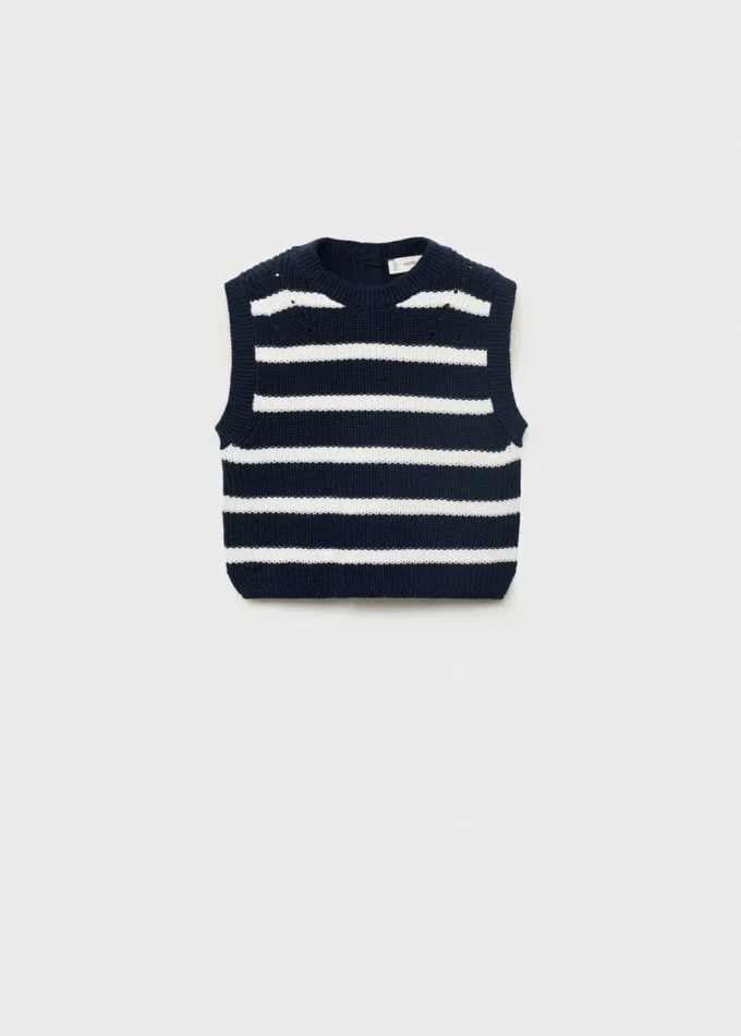 Pruhovaná pletená vesta Pruhovaná pletená vesta