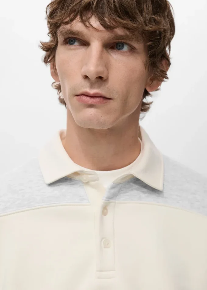 Pruhovaná polo mikina Pruhovaná polo mikina