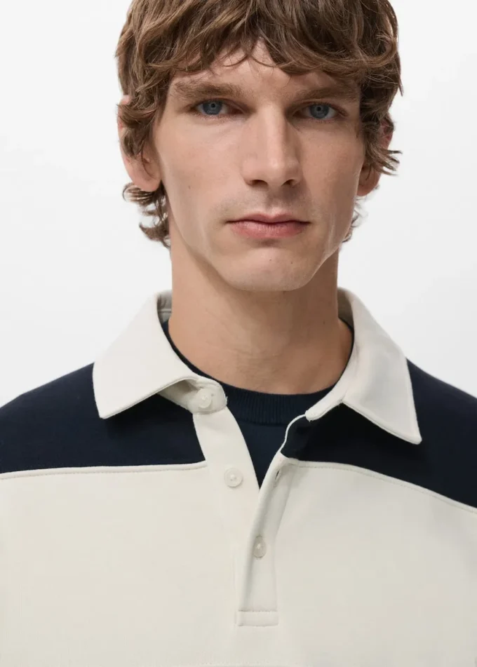 Pruhovaná polo mikina Pruhovaná polo mikina