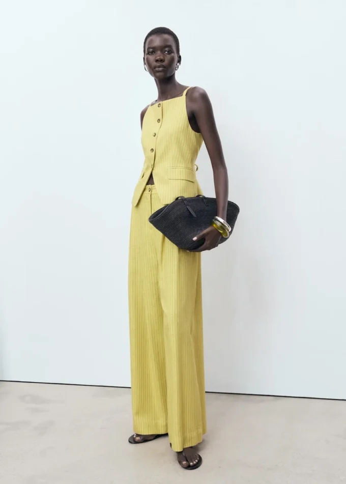 Pruhované rovné kalhoty Pruhované rovné kalhoty