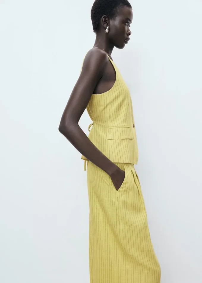 Pruhované rovné kalhoty Pruhované rovné kalhoty