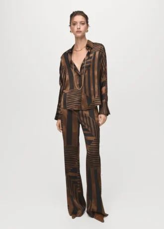 Pruhovaná saténová halenka