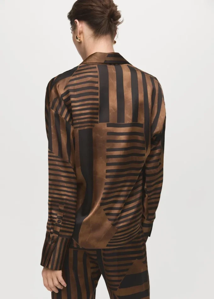 Pruhovaná saténová halenka Pruhovaná saténová halenka