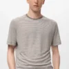 Pruhované slim fit lněné tričko Pruhované slim fit lněné tričko