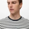 Pruhované slim fit lněné tričko Pruhované slim fit lněné tričko
