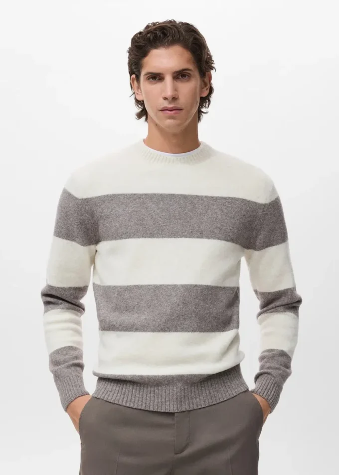 Pruhovaný svetr z vlněné směsi