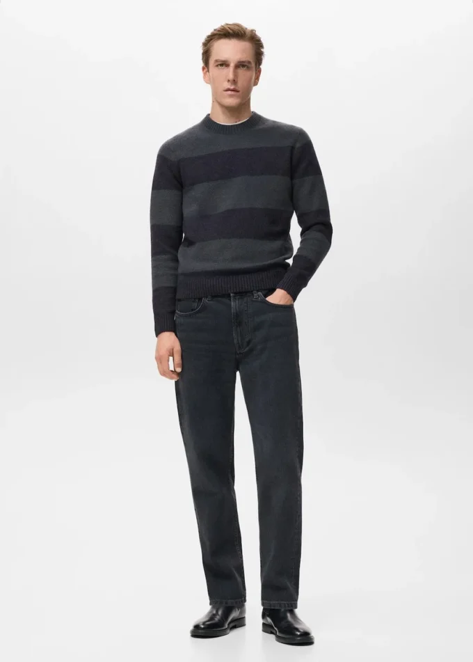 Pruhovaný svetr z vlněné směsi