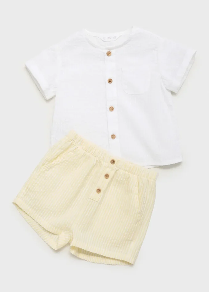 Pruhované texturované šortky Pruhované texturované šortky