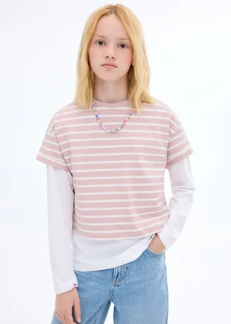 Pruhované tričko s krátkými rukávy