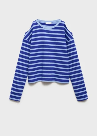 Pruhované tričko s výřezem