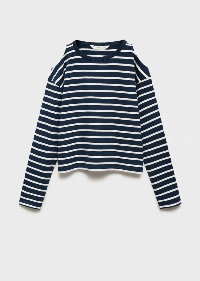 Pruhované tričko s výřezem Pruhované tričko s výřezem