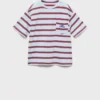 Pruhované tričko s vyšívanými detaily