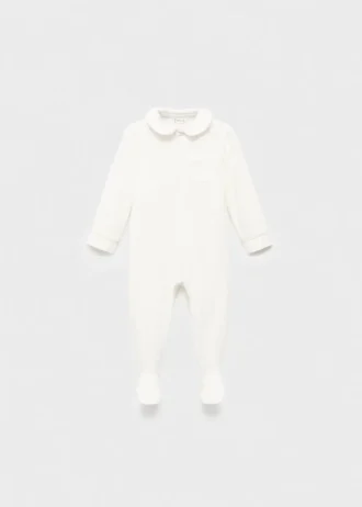 Pyžamo s kulatým výstřihem a kapsou