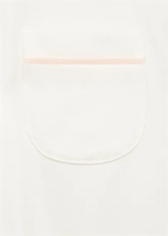 Pyžamo s kulatým výstřihem a kapsou