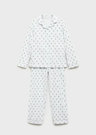 Pyžamo s květinovým potiskem