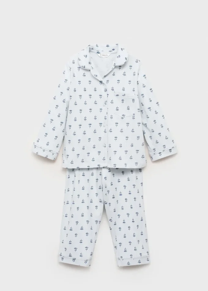 Pyžamo s květinovým potiskem