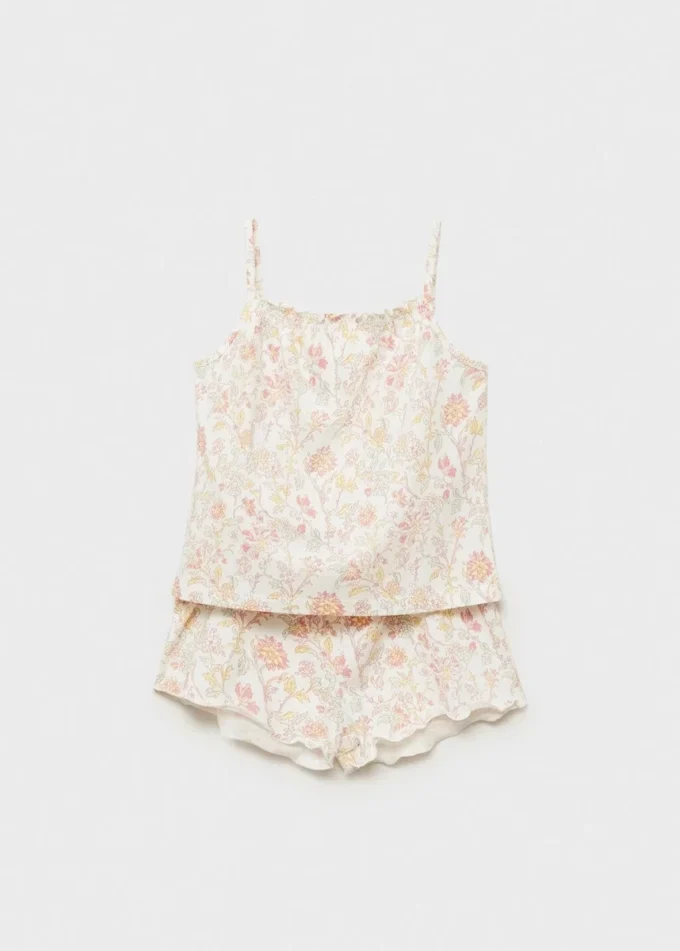 Pyžamo s květinovým potiskem