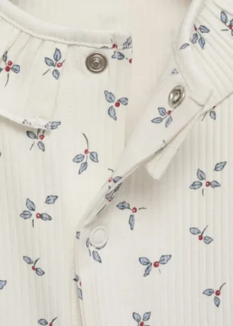 Pyžamo s květinovým potiskem a dětským výstřihem