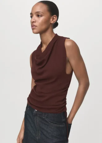 Rýhovaný pletený top