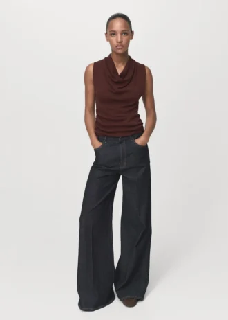 Rýhovaný pletený top