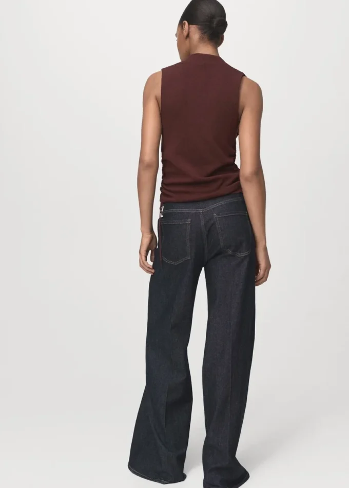 Rýhovaný pletený top Rýhovaný pletený top