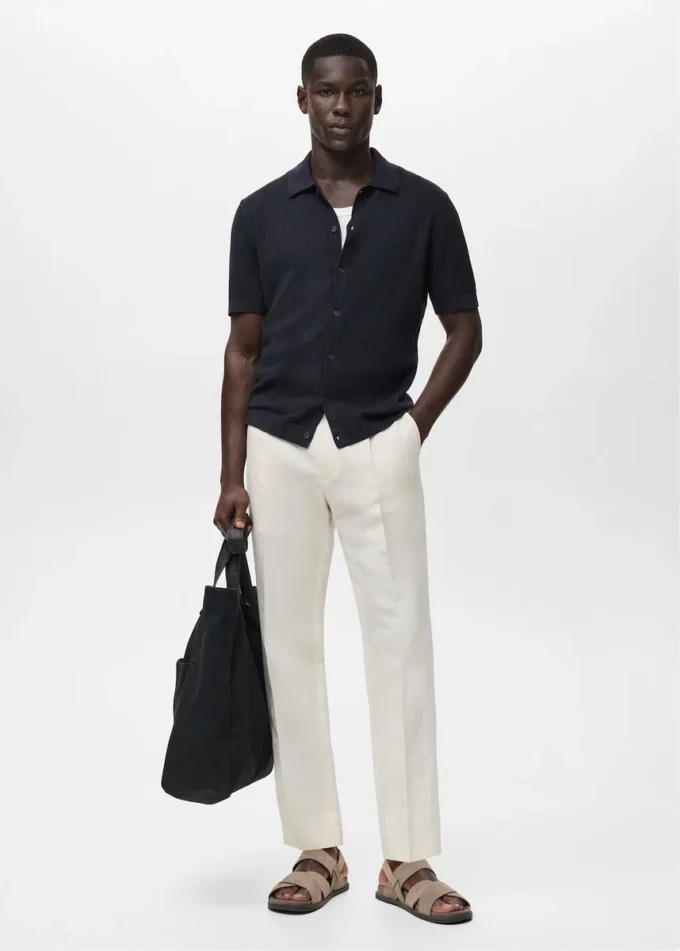 Rib-knit shirt Rib-knit shirt