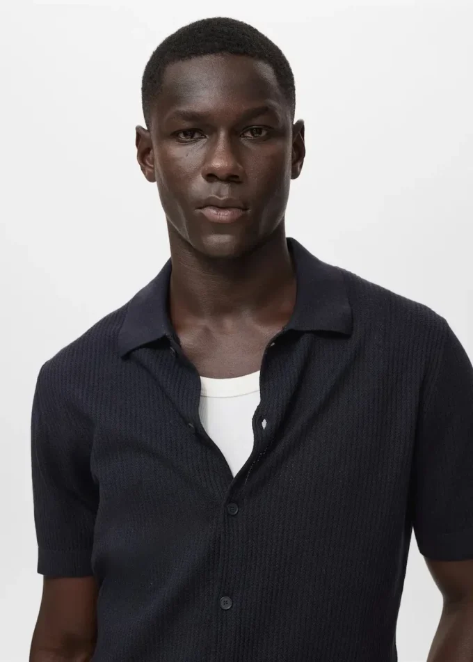 Rib-knit shirt Rib-knit shirt