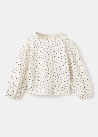 Ribované květinové tričko