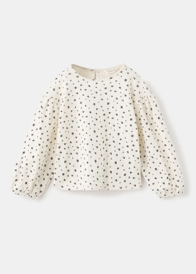 Ribované květinové tričko Ribované květinové tričko