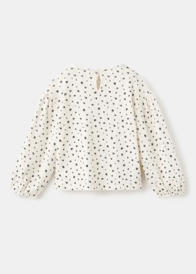 Ribované květinové tričko Ribované květinové tričko