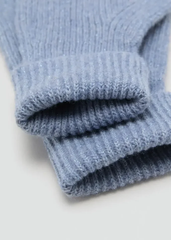 Ribované lurexové rukavice