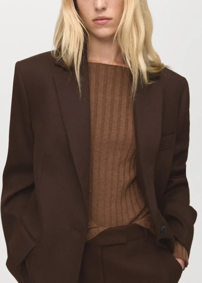 Ribovaný svetr s lodním výstřihem Ribovaný svetr s lodním výstřihem