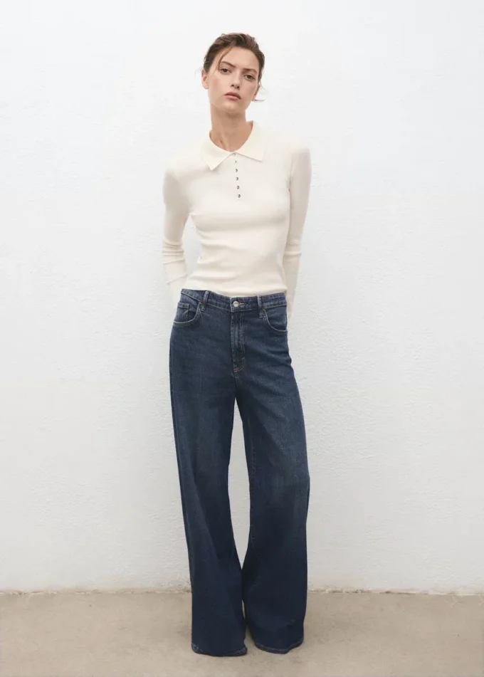 Ribovaný svetr s rolákem Ribovaný svetr s rolákem