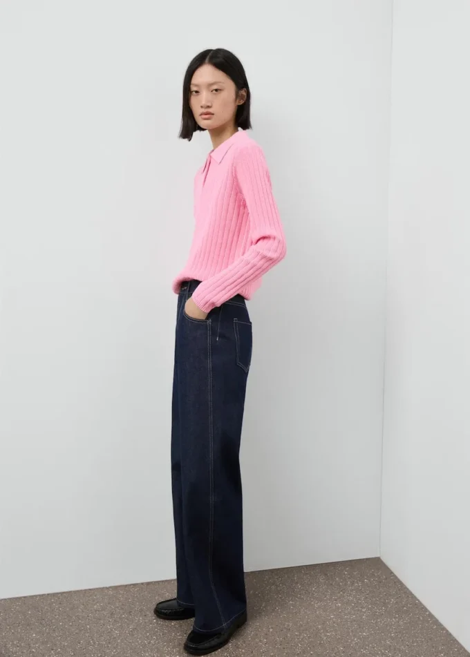 Ribovaný svetr s rolákem Ribovaný svetr s rolákem