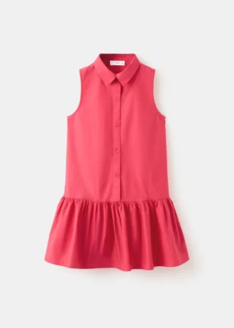 Růžové šaty s volánky