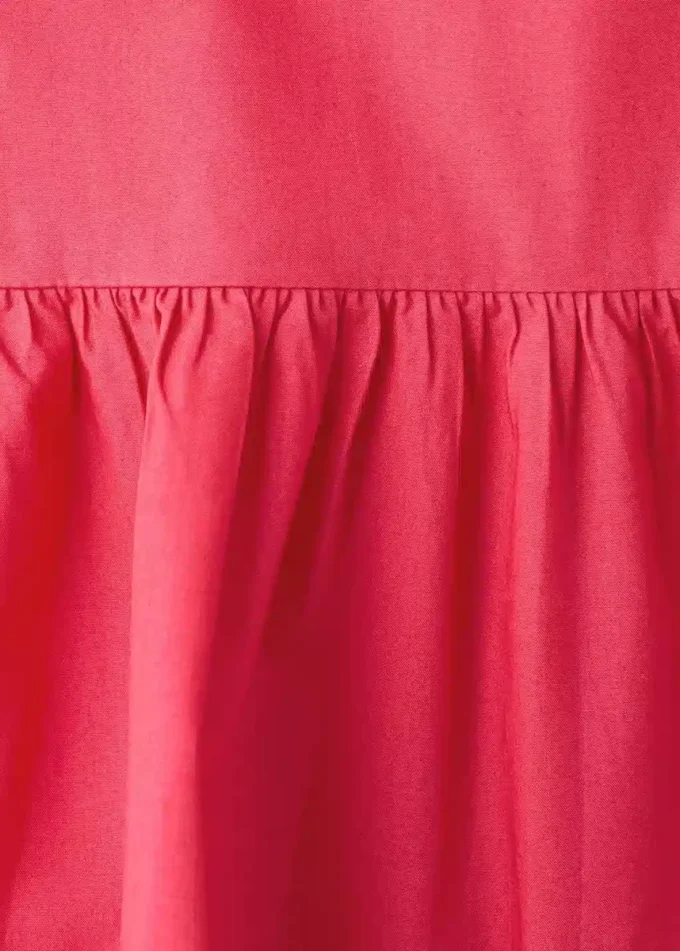 Růžové šaty s volánky Růžové šaty s volánky