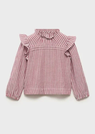Růžová blůza s pruhovaným vzorem