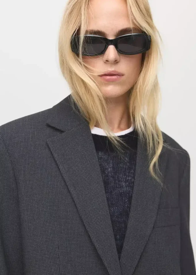 Rovný blejzr s kapsami s klopami Rovný blejzr s kapsami s klopami