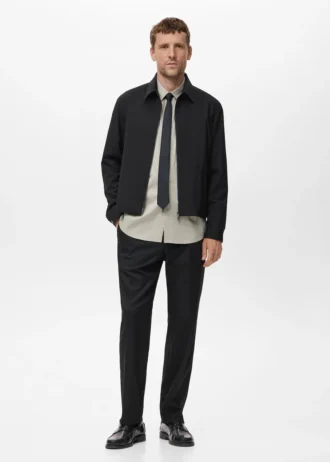 Rovná bunda s kapsami