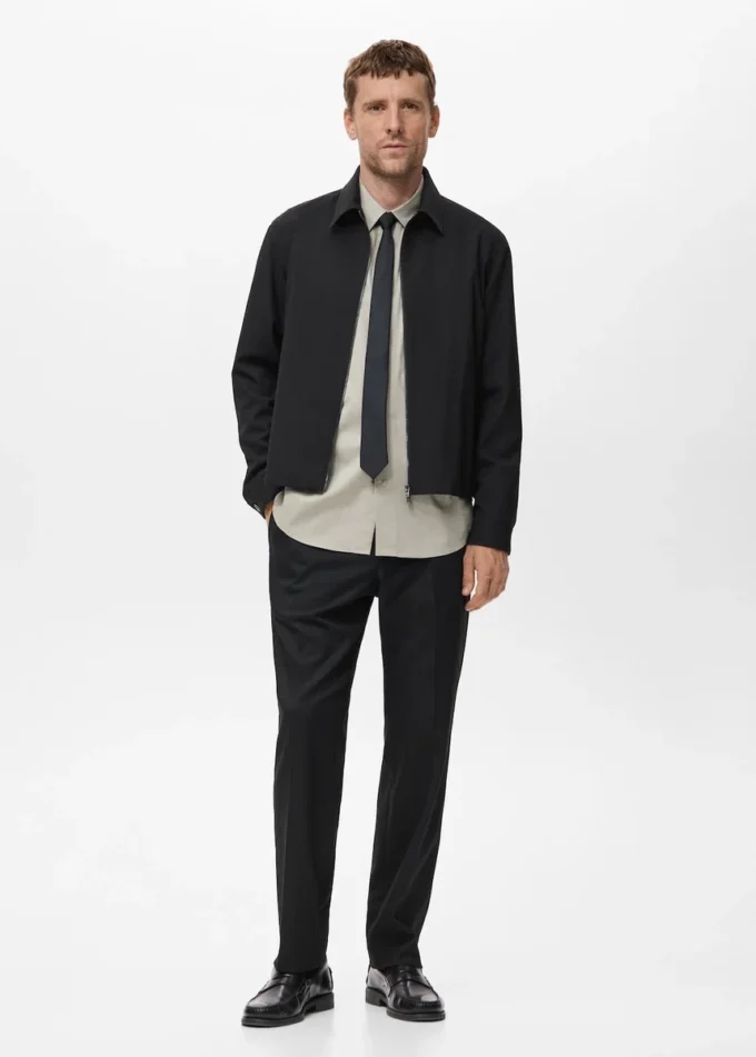 Rovná bunda s kapsami Rovná bunda s kapsami