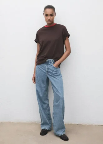 Rovné džíny s efektem zmačkání