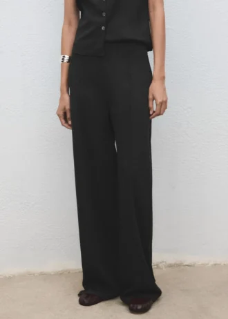 Rovné kalhoty s elastickým pasem