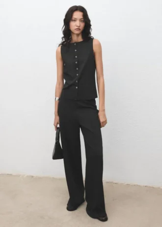 Rovné kalhoty s elastickým pasem