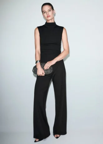 Rovné kalhoty s elastickým pasem