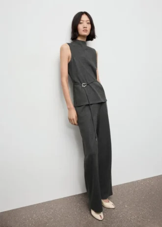 Rovné kalhoty s elastickým pasem