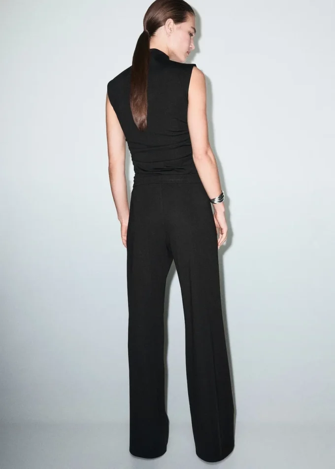 Rovné kalhoty s elastickým pasem Rovné kalhoty s elastickým pasem