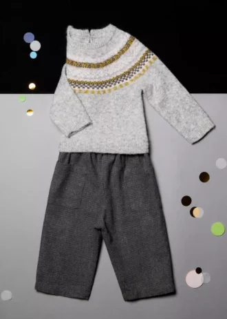 Rovné kalhoty s pepřovým vzorem Rovné kalhoty s pepřovým vzorem