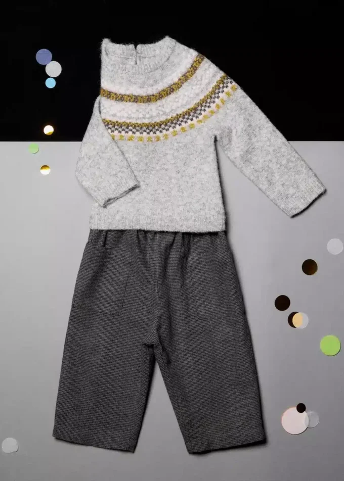 Žakárový pletený svetr Žakárový pletený svetr