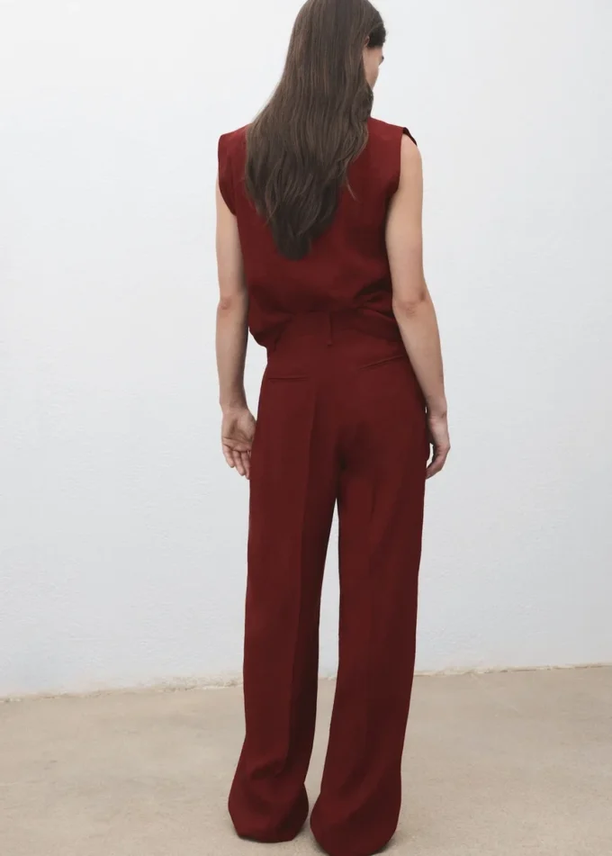 Rovné kalhoty s puky Rovné kalhoty s puky