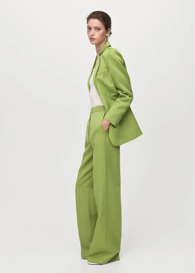 Rovné kalhoty z lněné směsi Rovné kalhoty z lněné směsi